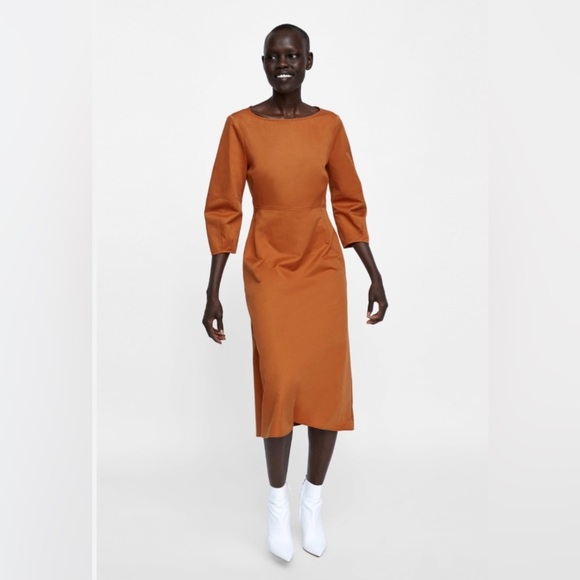 ZARA PUFFY SLEEVED DRESS, SIZE S - Picture 2 of 12